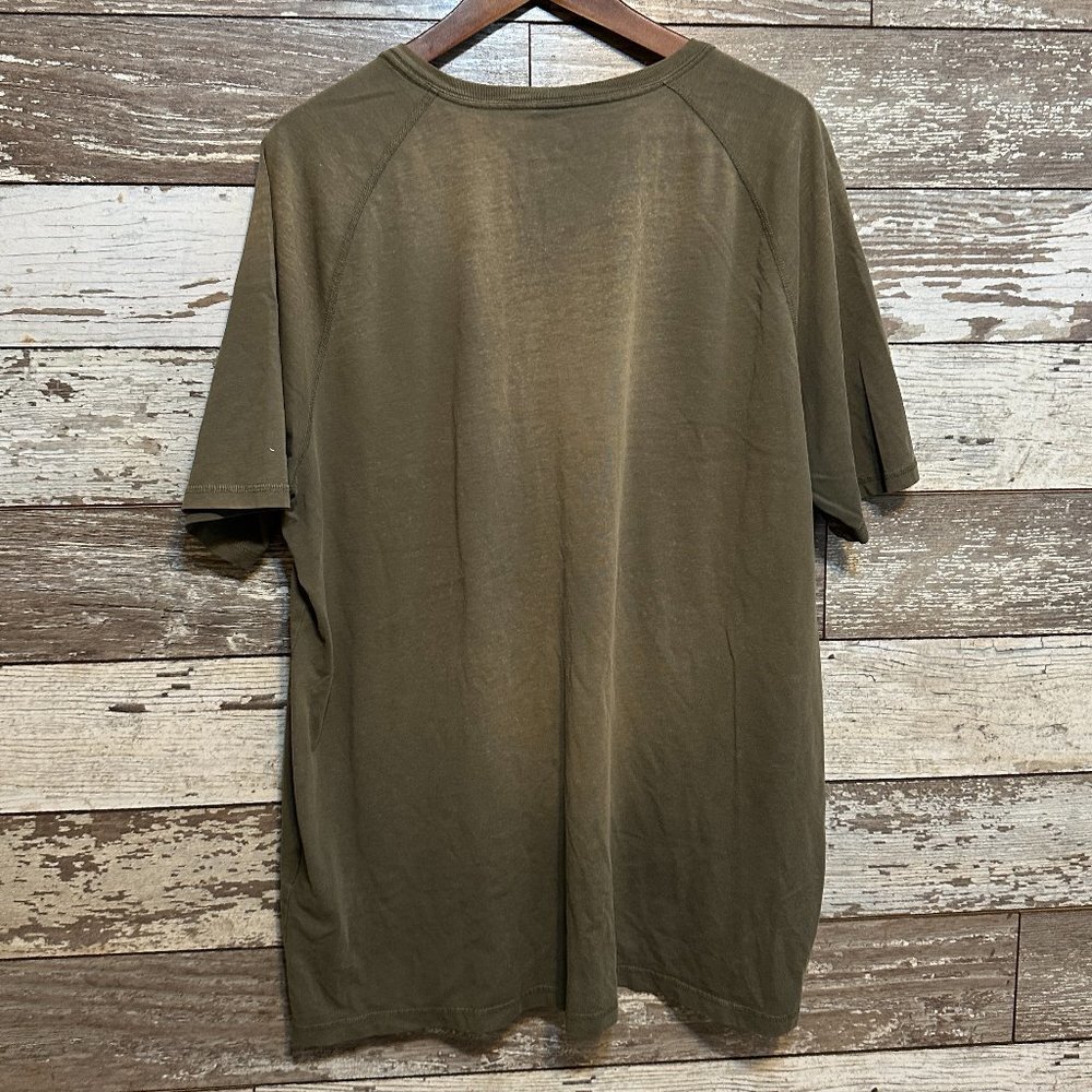 Carhartt Relaxed Fit Army Green Work Wear Short Sleeve Pocket Tshirt - Picture 2 of 6